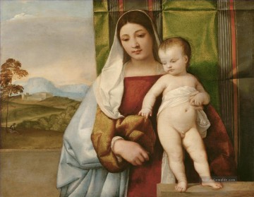 Gipsy Madonna Tizian Ölgemälde